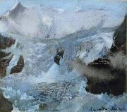 William Stott of Oldham The Fischrhorn Glacier Spain oil painting artist